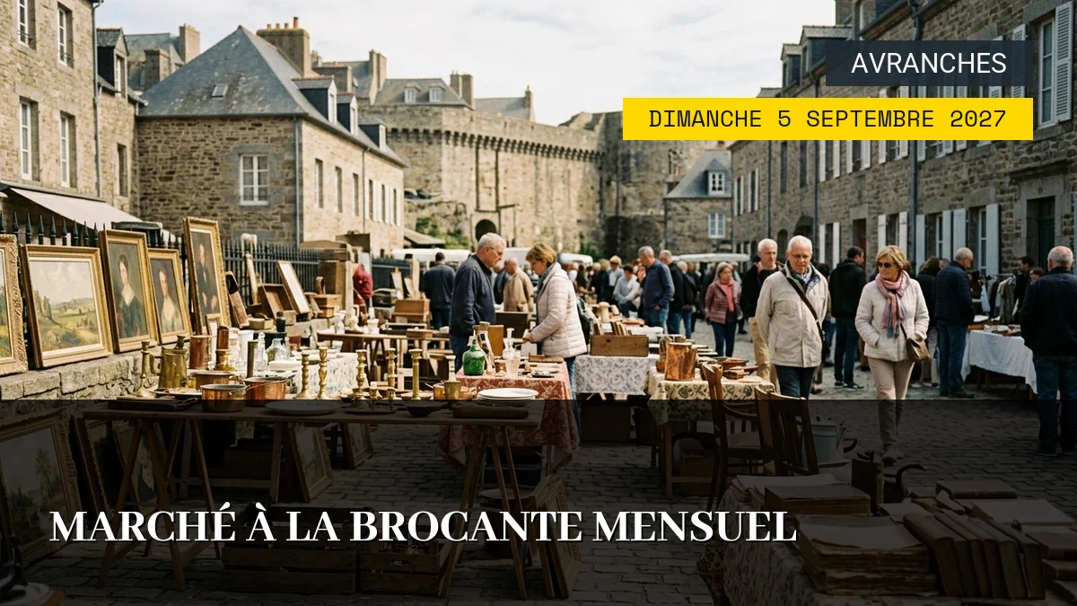 Affiche de l'événement : Marché à la Brocante Mensuel – Dimanche 5 Septembre 2027