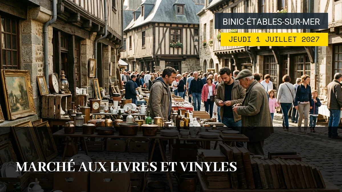 Affiche de l'événement : Marché aux Livres et Vinyles – Jeudi 1 Juillet 2027