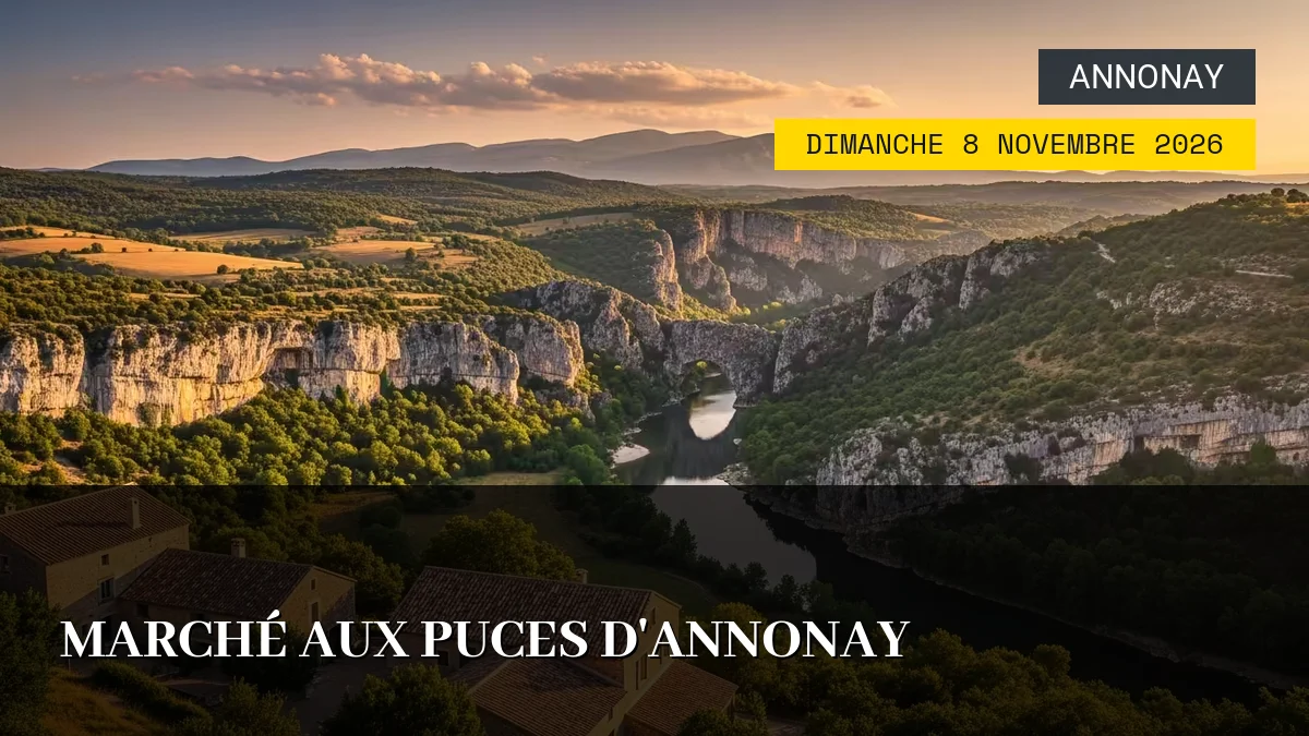 Affiche de l'événement : Marché aux Puces d&rsquo;Annonay – Dimanche 8 Novembre 2026