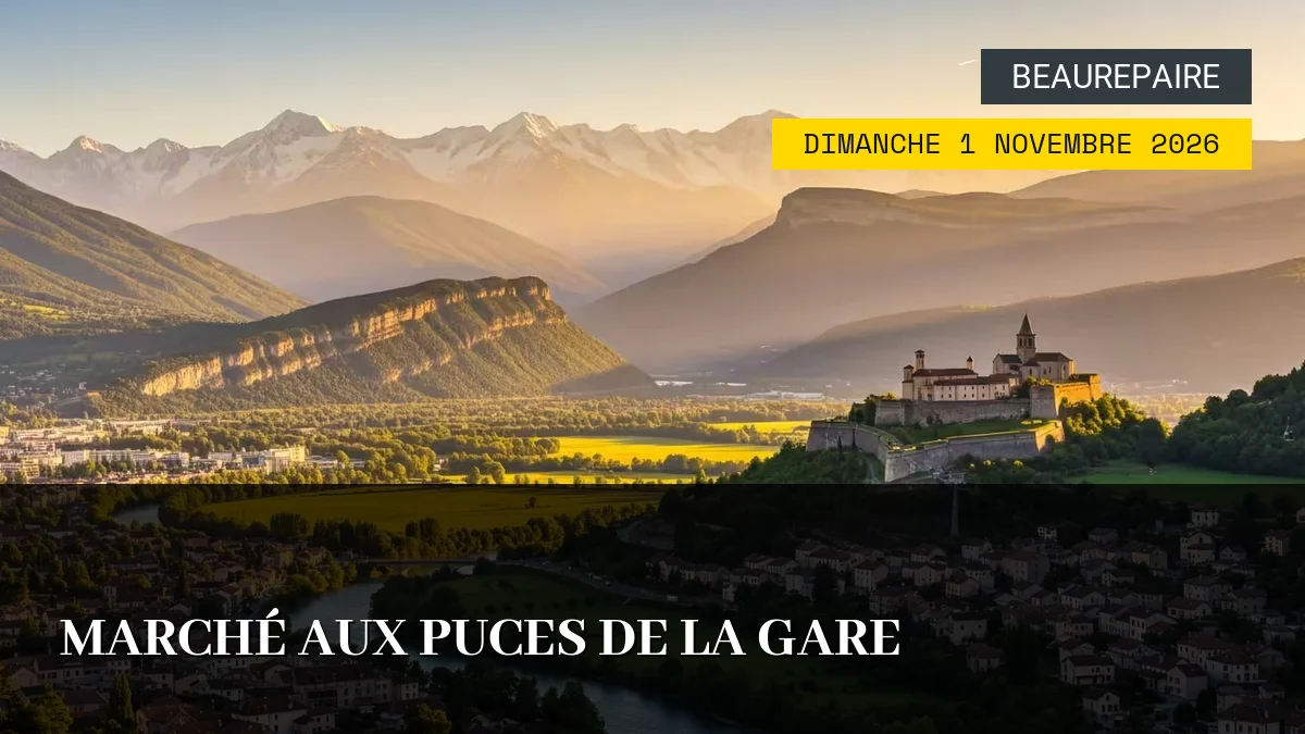 Affiche de l'événement : Marché aux Puces de la Gare – Dimanche 1 Novembre 2026
