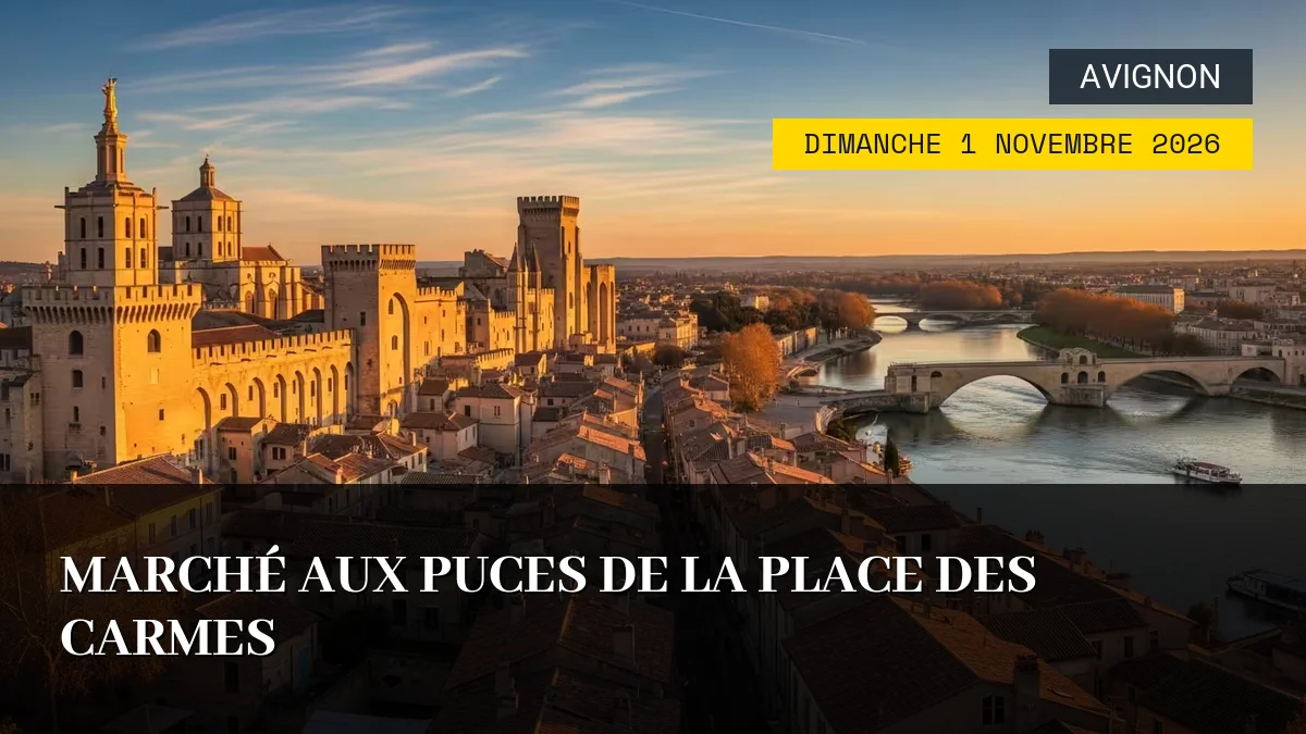 Affiche de l'événement : Marché aux Puces de la Place des Carmes – Dimanche 1 Novembre 2026