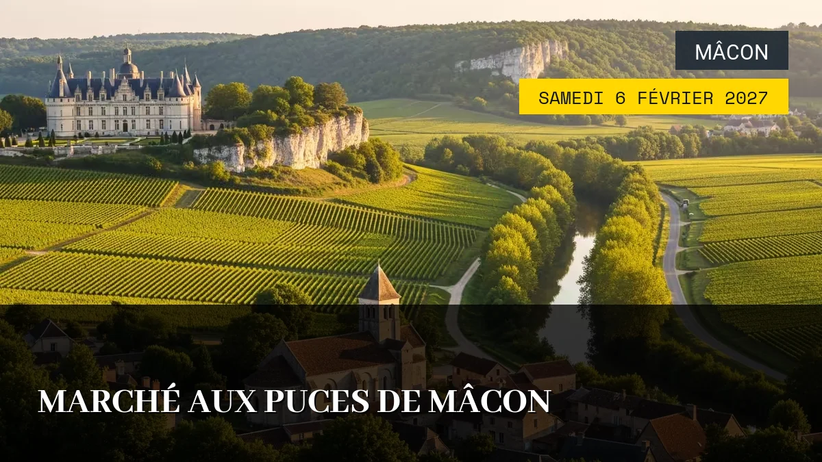 Affiche de l'événement : Marché aux Puces de Mâcon – Samedi 6 Février 2027