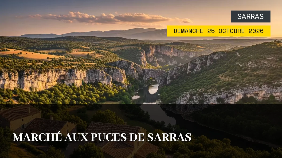 Affiche de l'événement : Marché aux Puces de Sarras – Dimanche 25 Octobre 2026