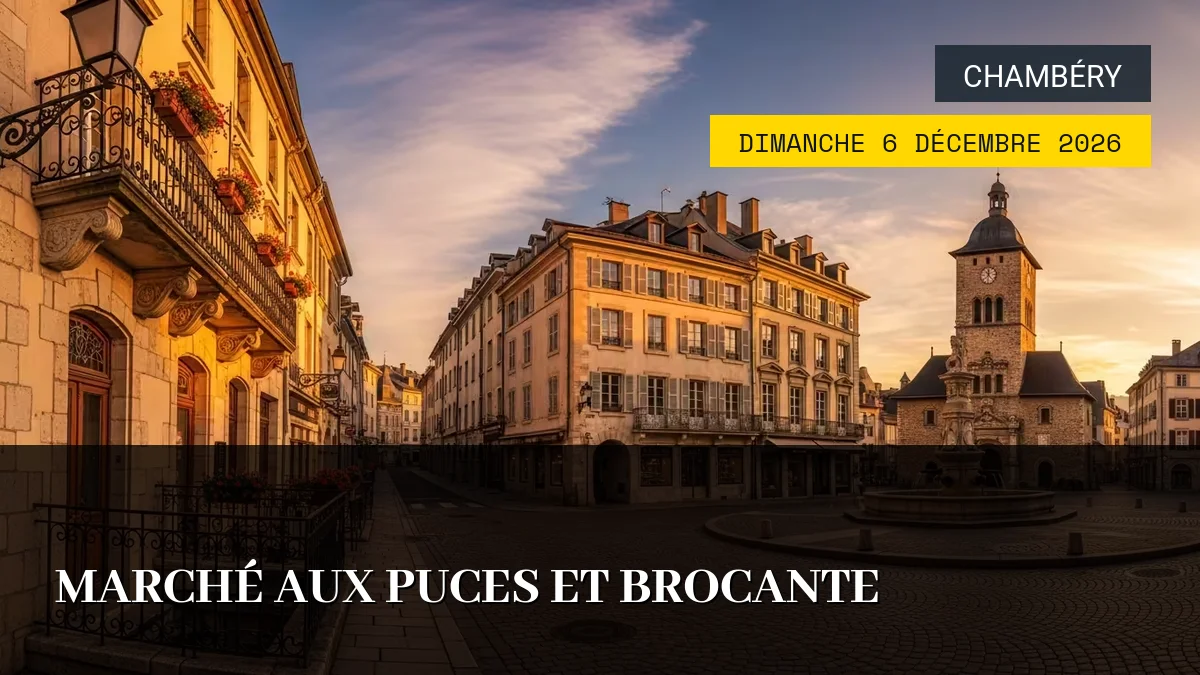 Affiche de l'événement : Marché aux puces et brocante – Dimanche 6 Décembre 2026