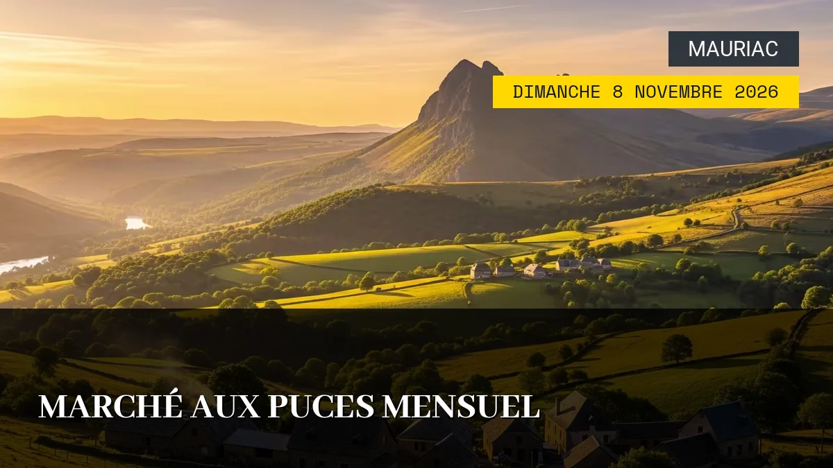 Affiche de l'événement : Marché aux puces mensuel – Dimanche 8 Novembre 2026