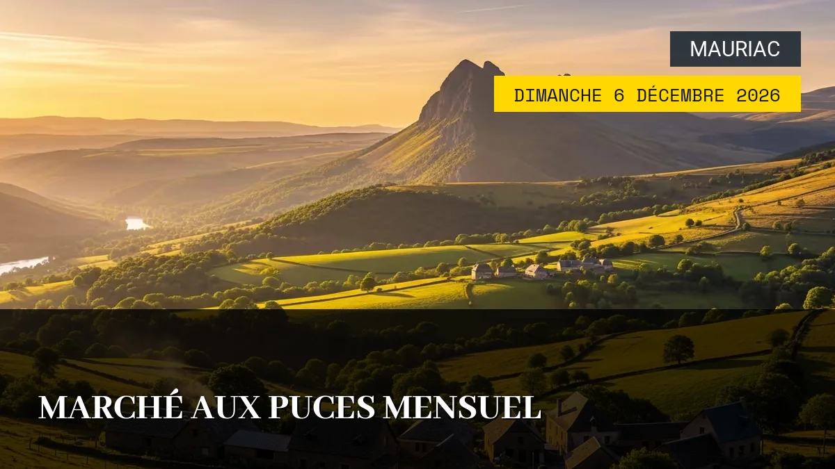 Affiche de l'événement : Marché aux puces mensuel – Dimanche 6 Décembre 2026