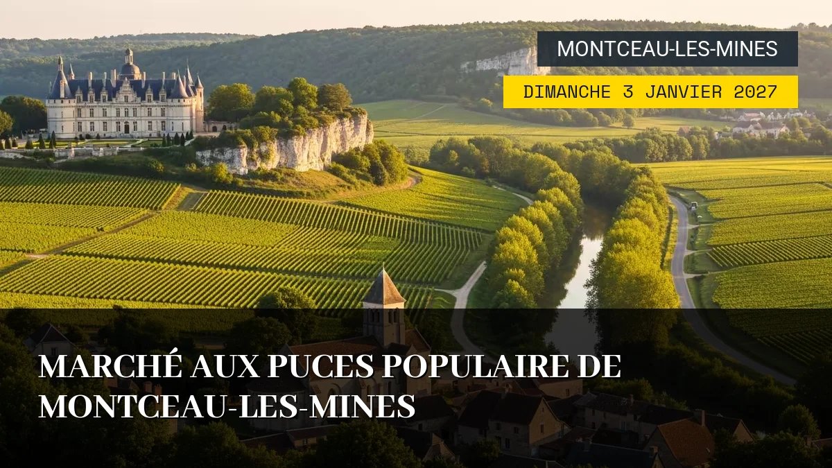 Affiche de l'événement : Marché aux Puces Populaire de Montceau-les-Mines – Dimanche 3 Janvier 2027