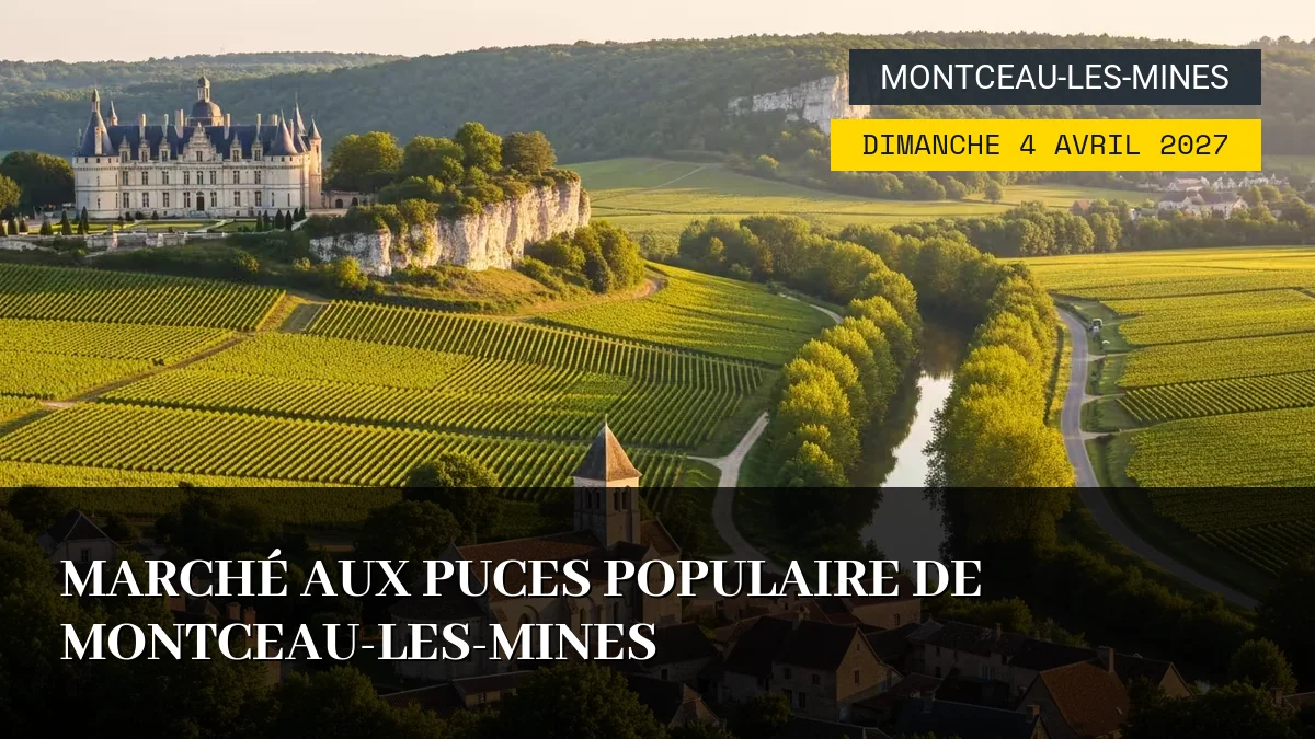 Affiche de l'événement : Marché aux Puces Populaire de Montceau-les-Mines – Dimanche 4 Avril 2027