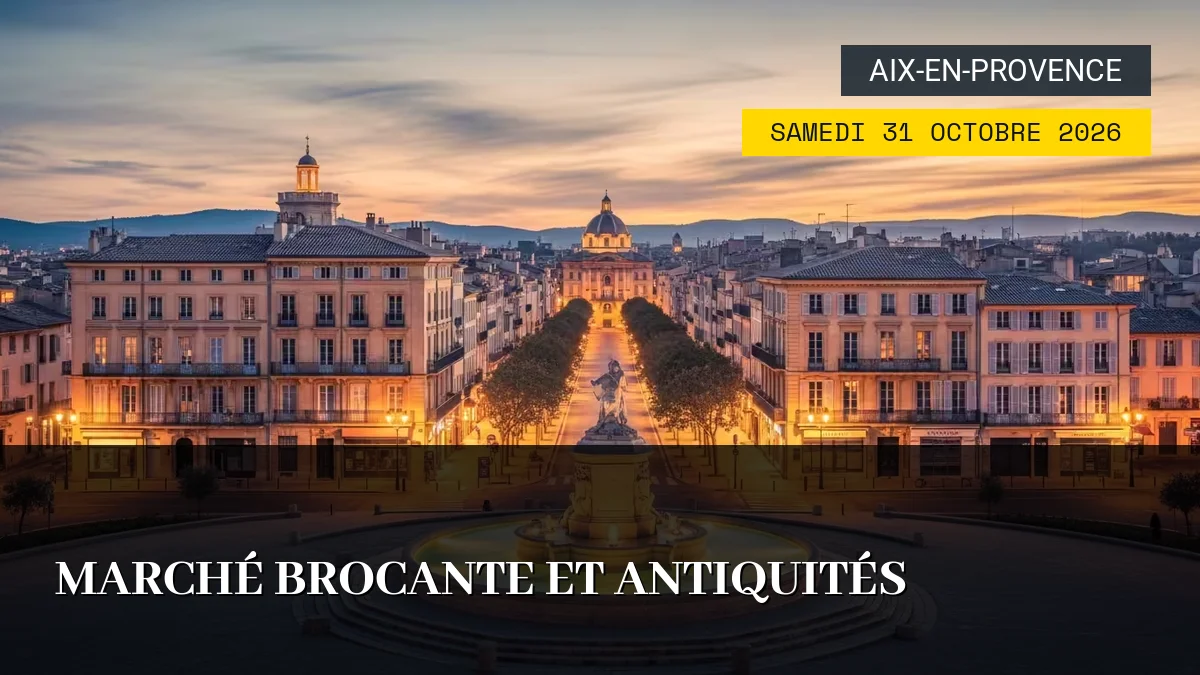 Affiche de l'événement : Marché Brocante et Antiquités – Samedi 31 Octobre 2026