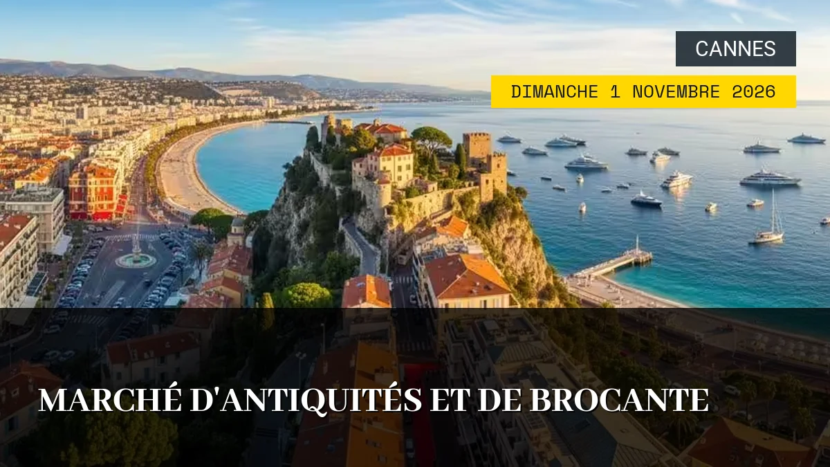 Affiche de l'événement : Marché d&rsquo;Antiquités et de Brocante – Dimanche 1 Novembre 2026