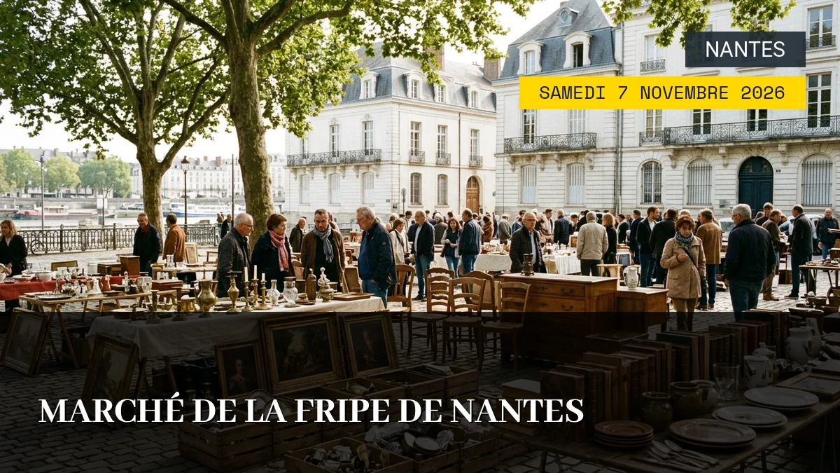 Affiche de l'événement : Marché de la Fripe de Nantes – Samedi 7 Novembre 2026