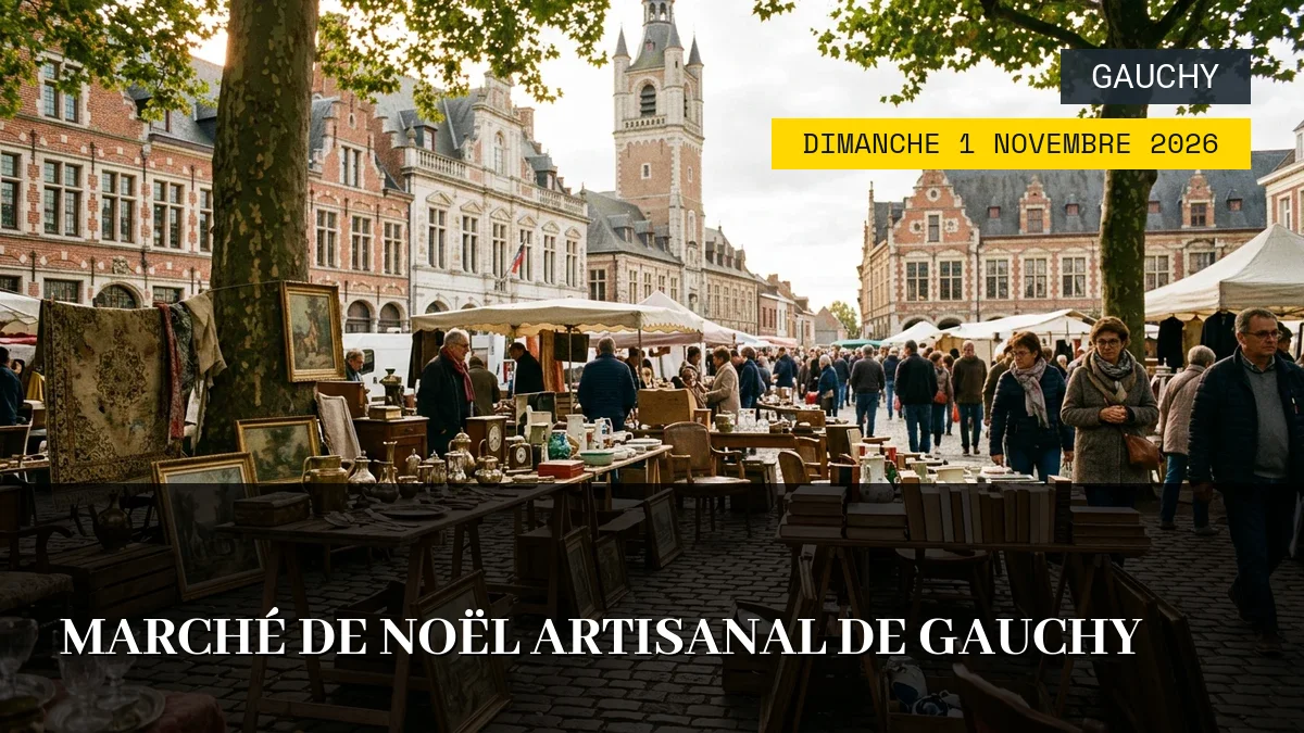 Affiche de l'événement : Marché de Noël Artisanal de Gauchy – Dimanche 1 Novembre 2026