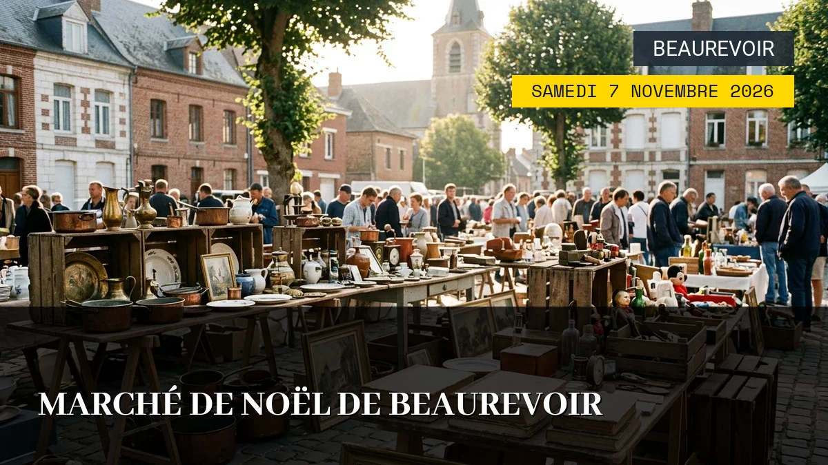 Affiche de l'événement : Marché de Noël de Beaurevoir – Samedi 7 Novembre 2026