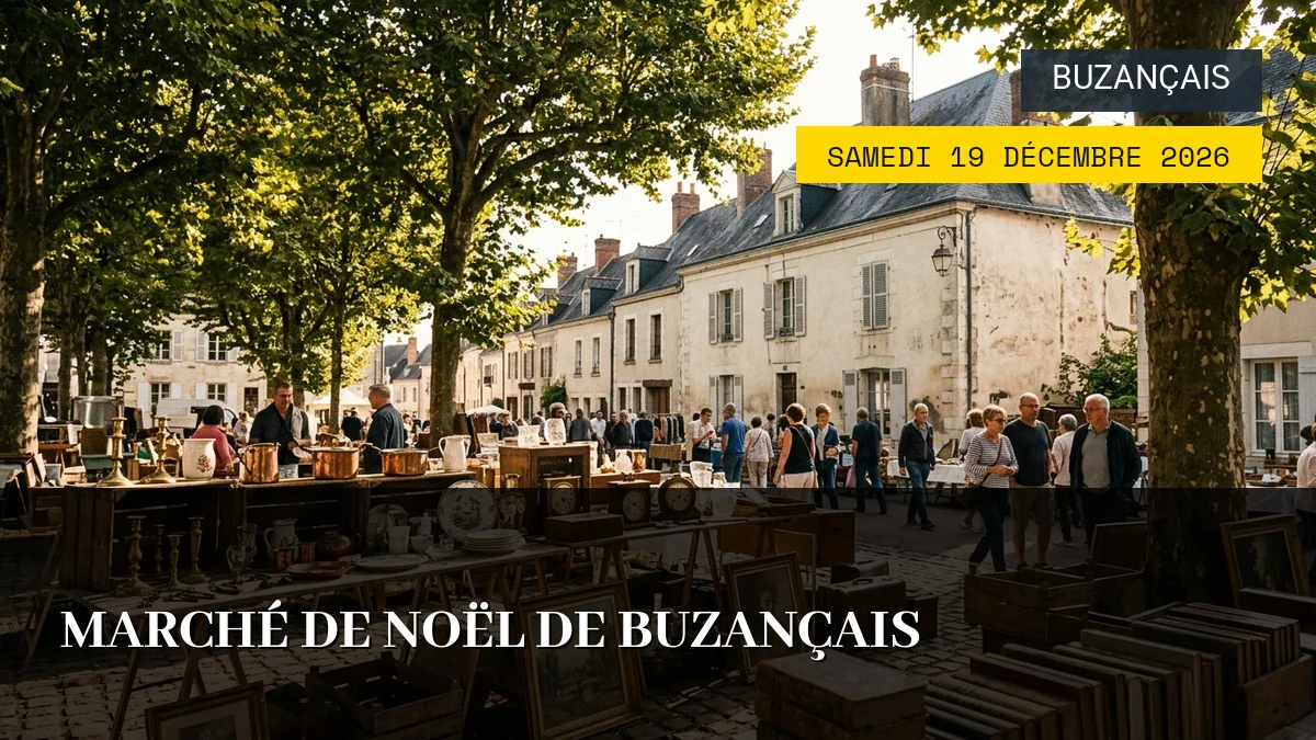 Affiche de l'événement : Marché de Noël de Buzançais – Samedi 19 Décembre 2026