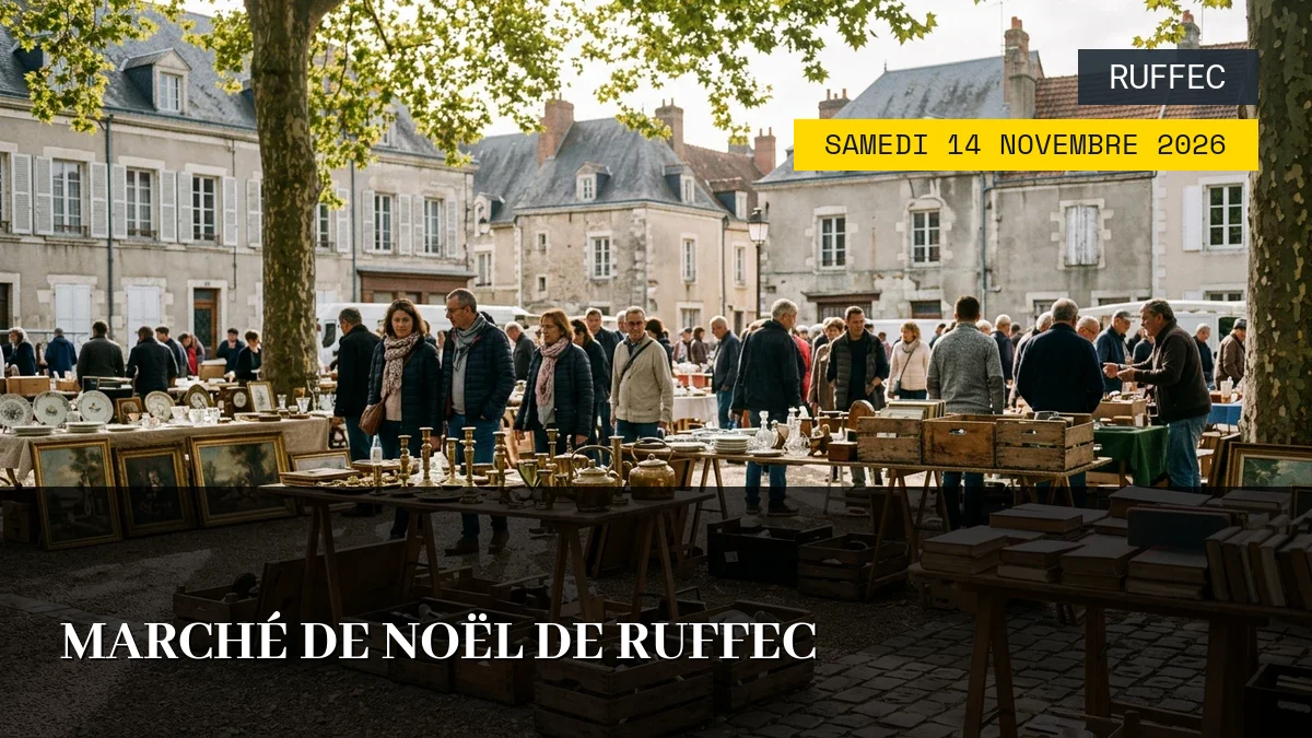 Affiche de l'événement : Marché de Noël de Ruffec – Samedi 14 Novembre 2026