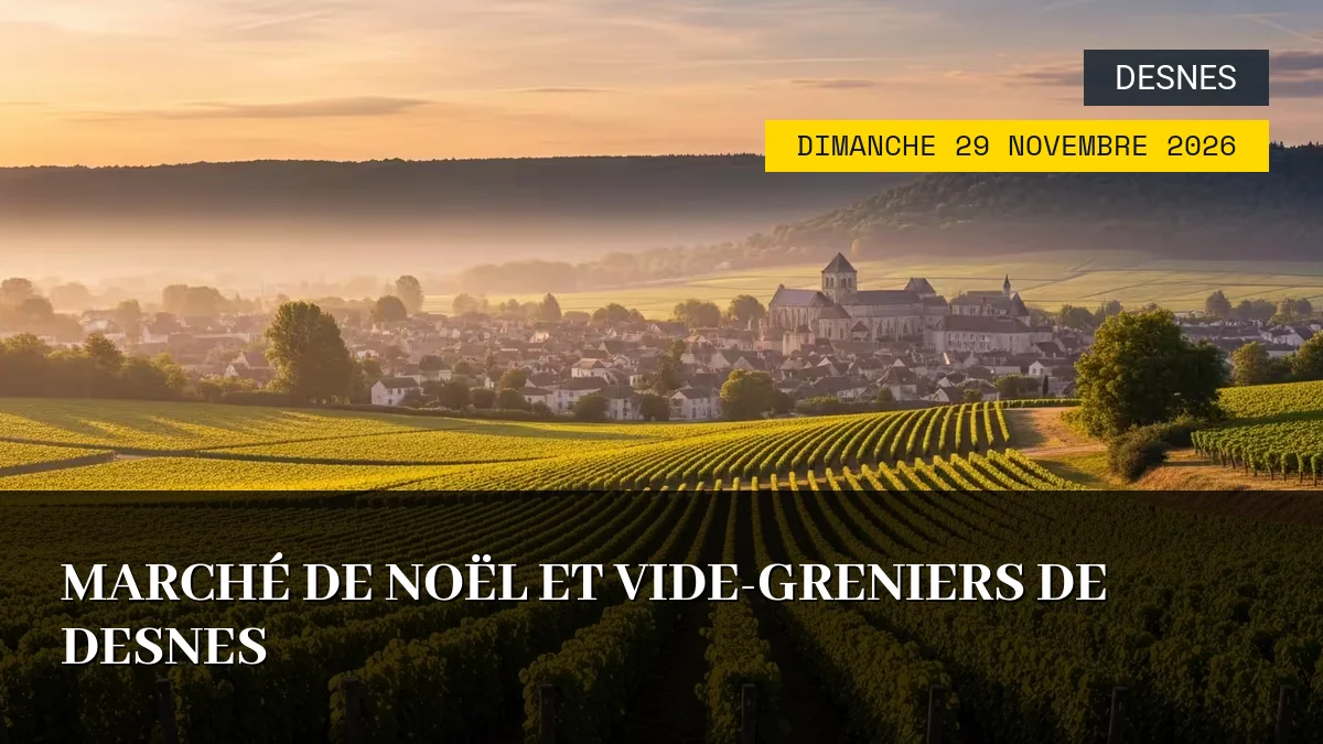 Affiche de l'événement : Marché de Noël et Vide-Greniers de Desnes – Dimanche 29 Novembre 2026