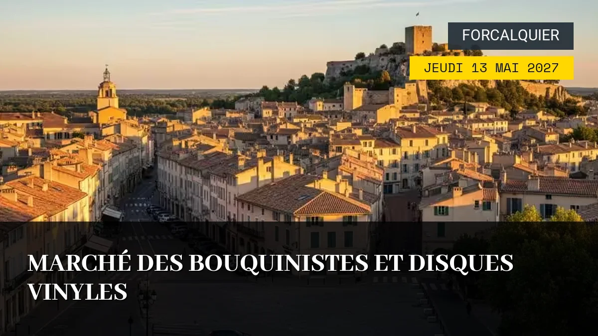 Affiche de l'événement : Marché des Bouquinistes et Disques Vinyles – Jeudi 13 Mai 2027