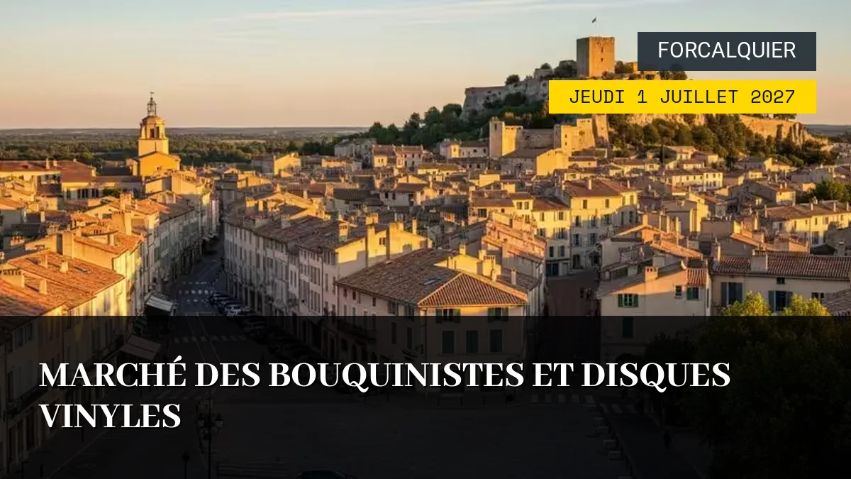 Affiche de l'événement : Marché des Bouquinistes et Disques Vinyles – Jeudi 1 Juillet 2027