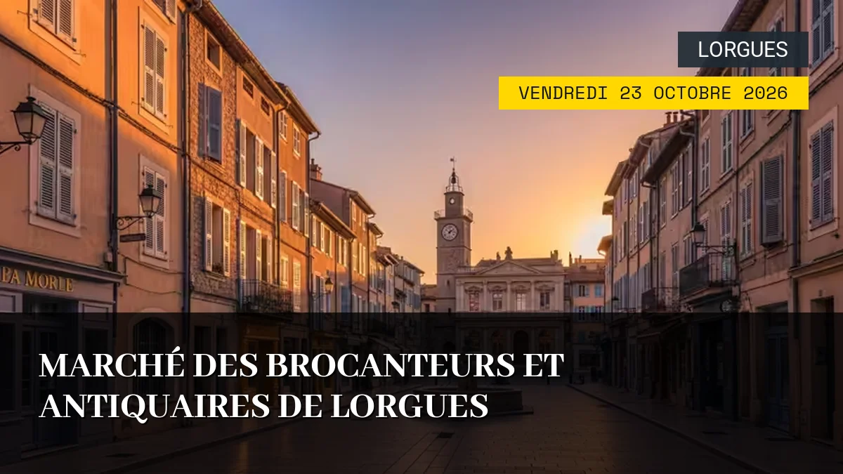 Affiche de l'événement : Marché des Brocanteurs et Antiquaires de Lorgues – Vendredi 23 Octobre 2026