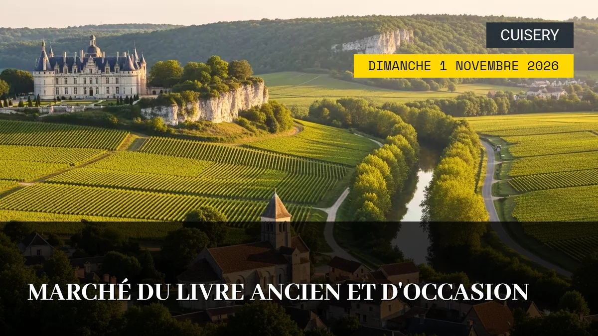 Affiche de l'événement : Marché du Livre Ancien et d&rsquo;Occasion – Dimanche 1 Novembre 2026