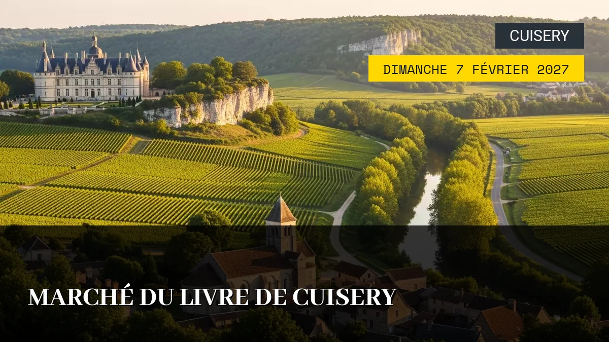 Affiche de l'événement : Marché du Livre de Cuisery – Dimanche 7 Février 2027