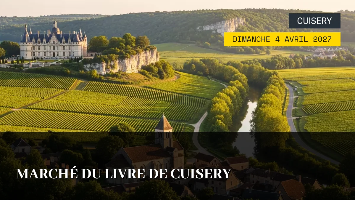Affiche de l'événement : Marché du Livre de Cuisery – Dimanche 4 Avril 2027