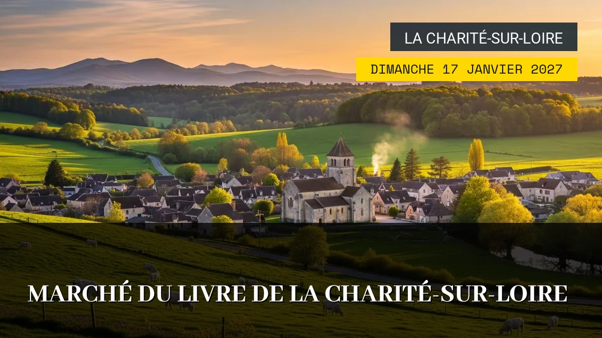 Affiche de l'événement : Marché du Livre de La Charité-sur-Loire – Dimanche 17 Janvier 2027