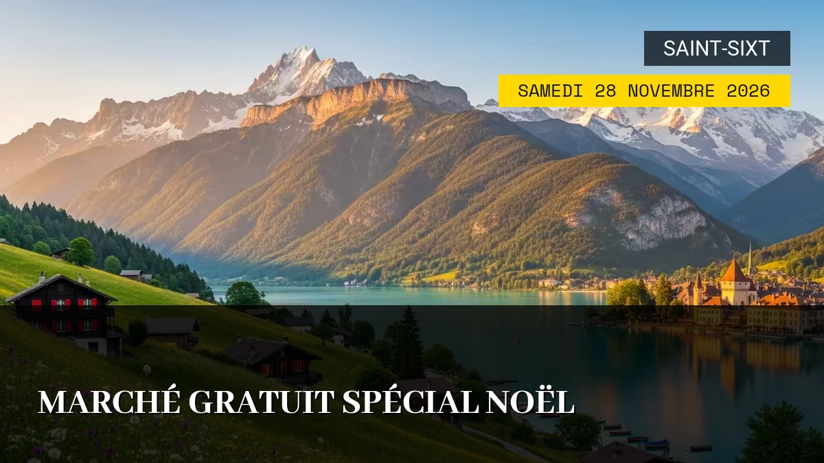 Affiche de l'événement : Marché Gratuit Spécial Noël – Samedi 28 Novembre 2026