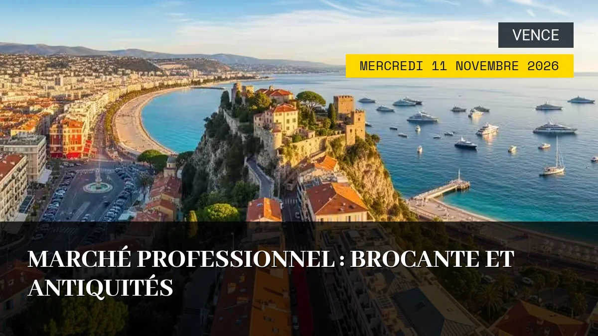 Affiche de l'événement : Marché Professionnel : Brocante et Antiquités – Mercredi 11 Novembre 2026