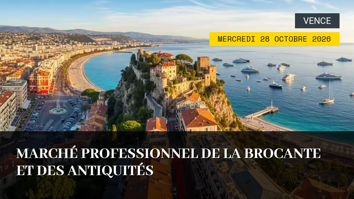 Affiche de l'événement : Marché Professionnel de la Brocante et des Antiquités – Mercredi 28 Octobre 2026