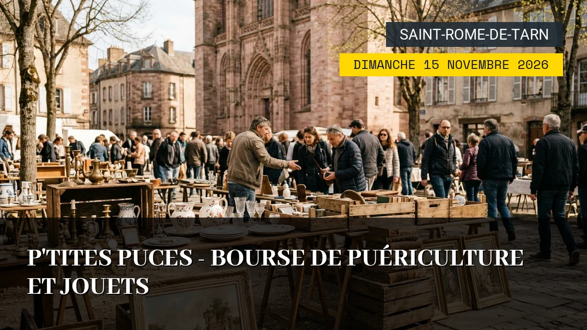 Affiche de l'événement : P&rsquo;tites Puces – Bourse de puériculture et jouets
