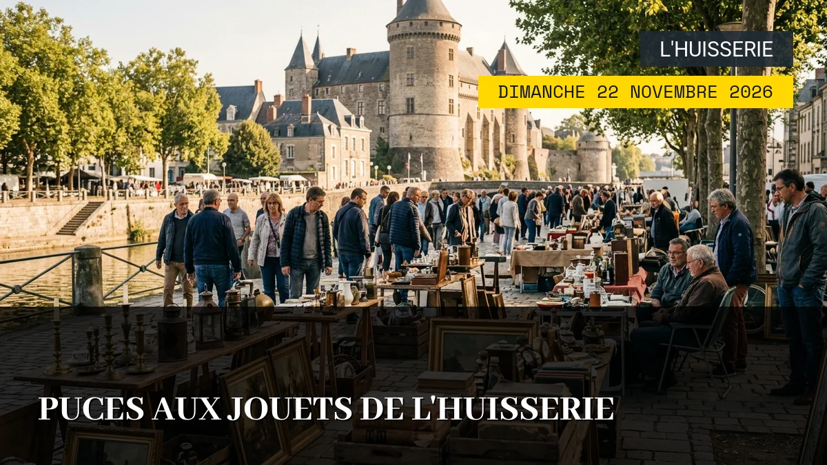 Affiche de l'événement : Puces aux Jouets de L&rsquo;Huisserie – Dimanche 22 Novembre 2026