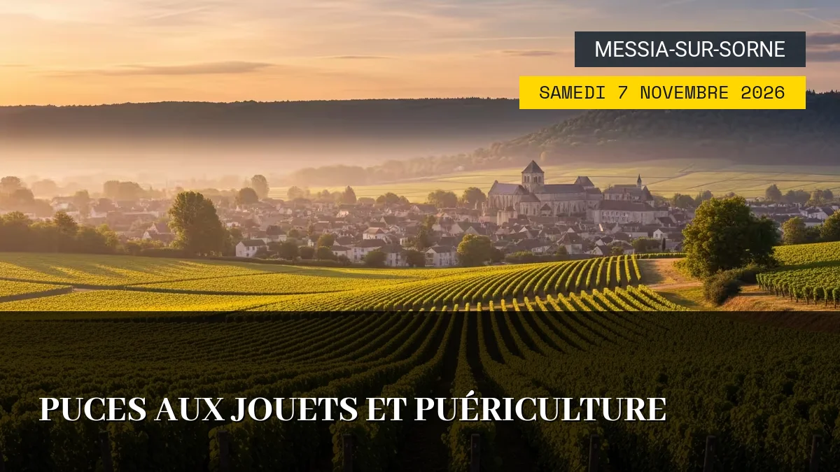 Affiche de l'événement : Puces aux Jouets et Puériculture – Samedi 7 Novembre 2026