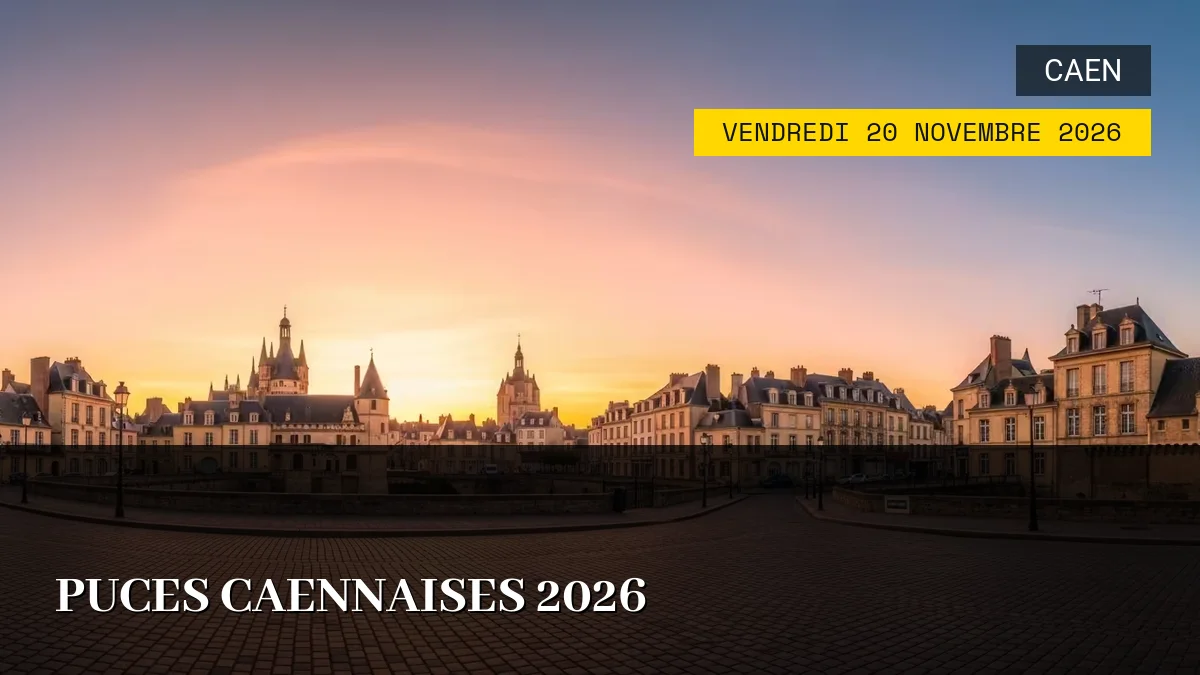 Affiche de l'événement : Puces Caennaises 2026 – Vendredi 20 Novembre 2026