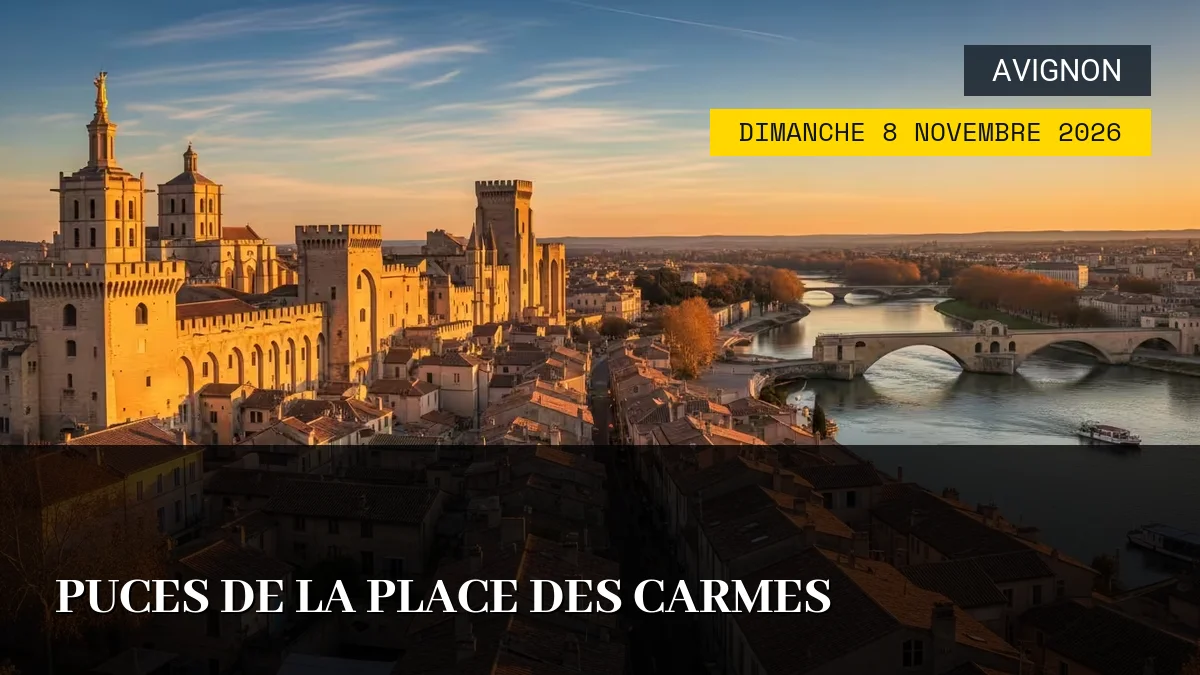 Affiche de l'événement : Puces de la Place des Carmes – Dimanche 8 Novembre 2026