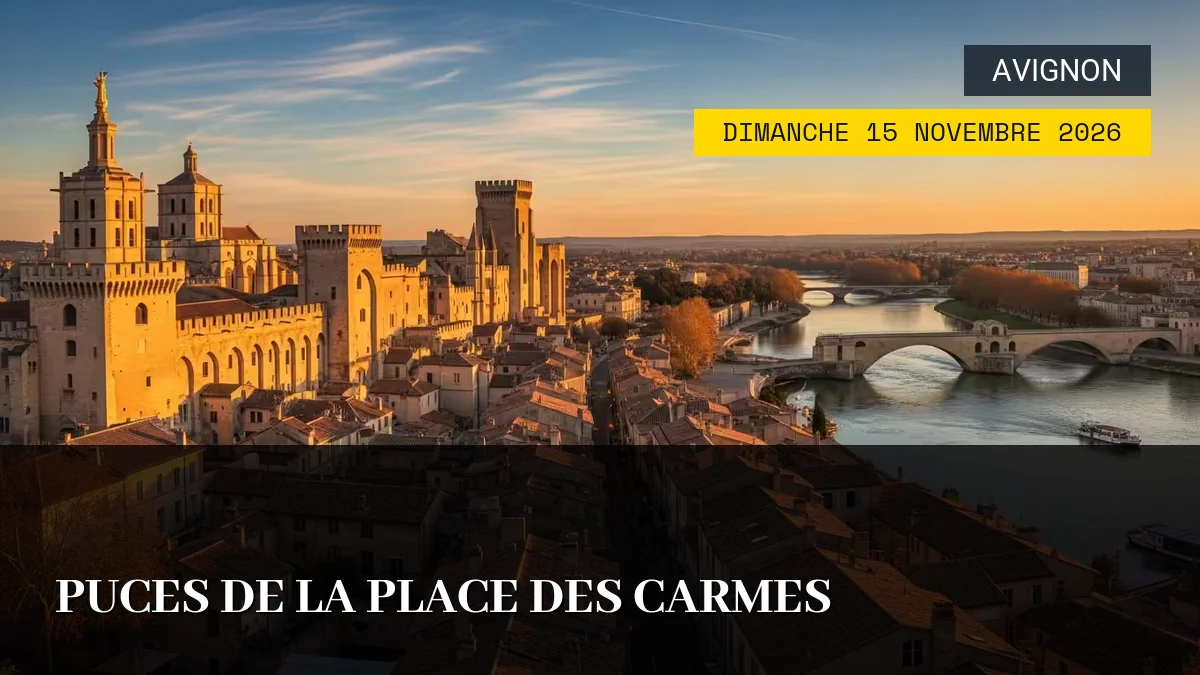 Affiche de l'événement : Puces de la Place des Carmes – Dimanche 15 Novembre 2026