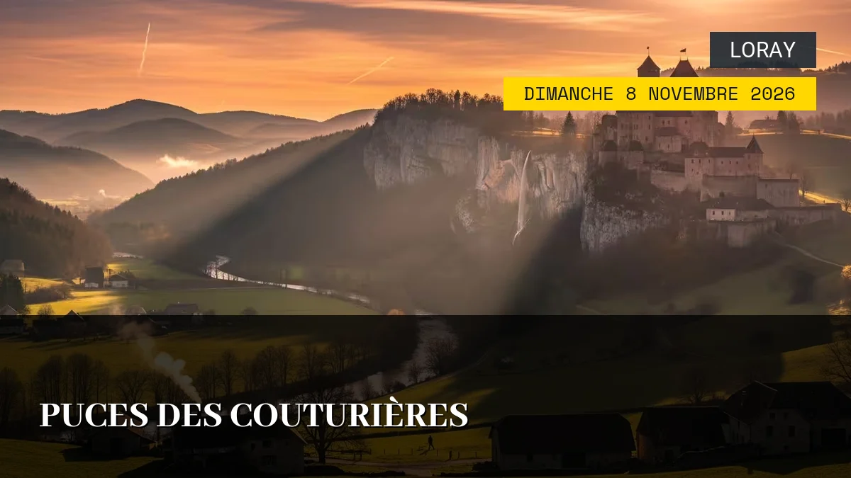 Affiche de l'événement : Puces des Couturières – Dimanche 8 Novembre 2026