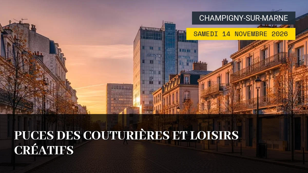 Affiche de l'événement : Puces des Couturières et Loisirs Créatifs – Samedi 14 Novembre 2026