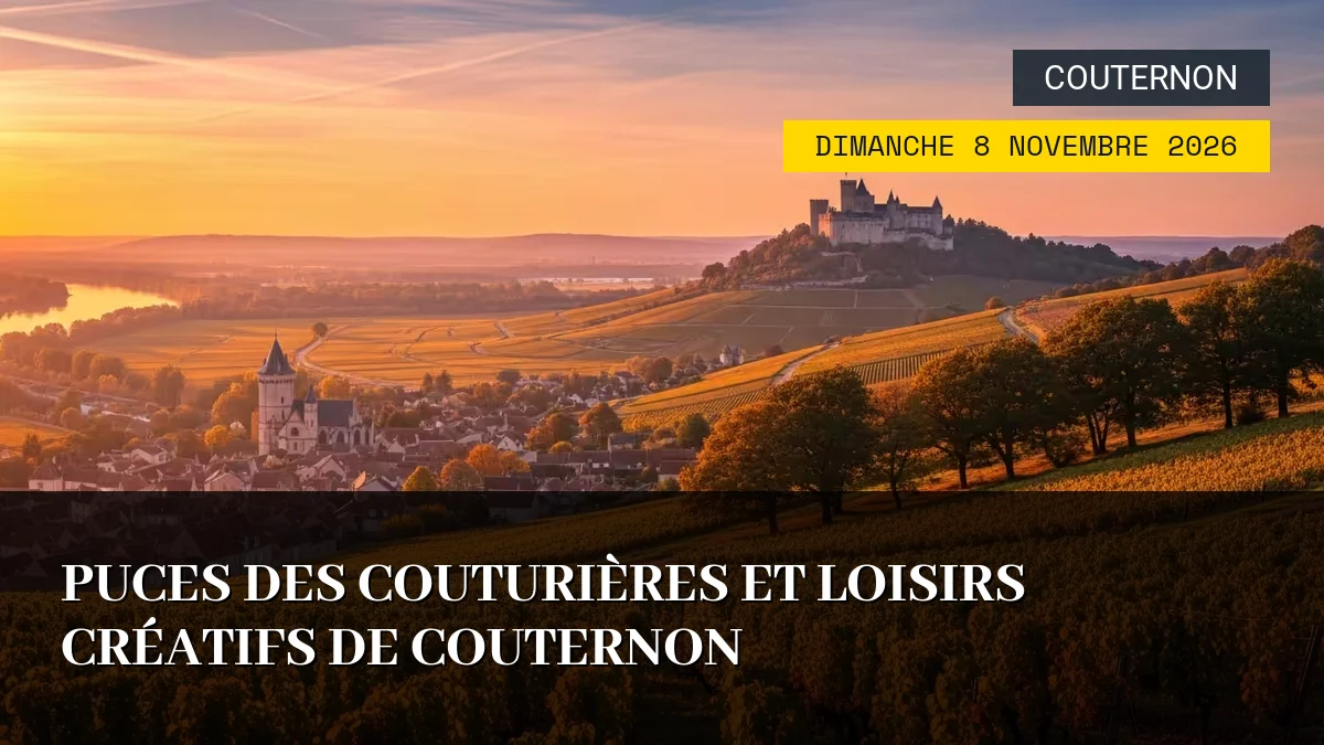 Affiche de l'événement : Puces des couturières et loisirs créatifs de Couternon – Dimanche 8 Novembre 2026