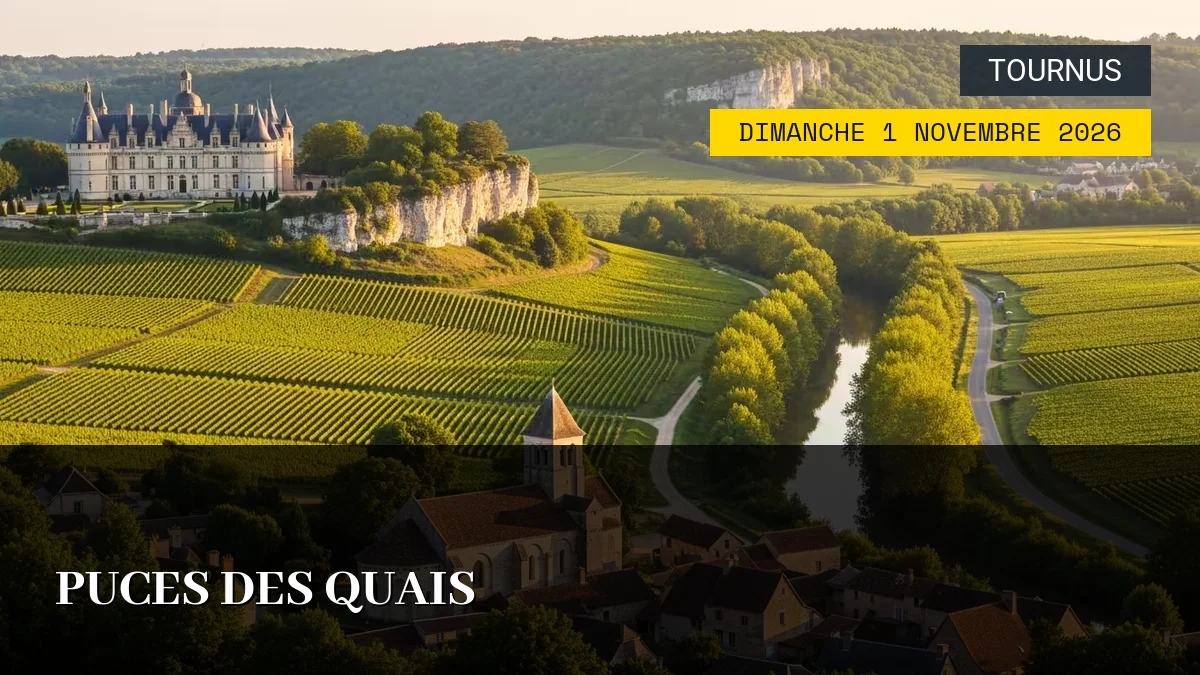 Affiche de l'événement : Puces des Quais – Dimanche 1 Novembre 2026