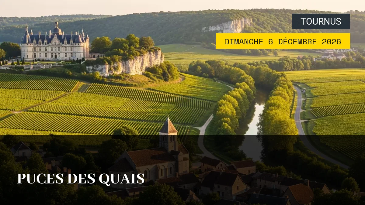 Affiche de l'événement : Puces des Quais – Dimanche 6 Décembre 2026