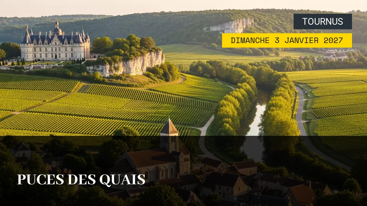 Affiche de l'événement : Puces des Quais – Dimanche 3 Janvier 2027