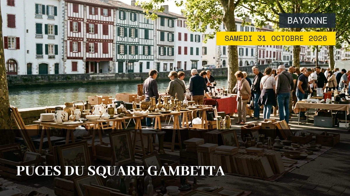 Affiche de l'événement : Puces du Square Gambetta – Samedi 31 Octobre 2026