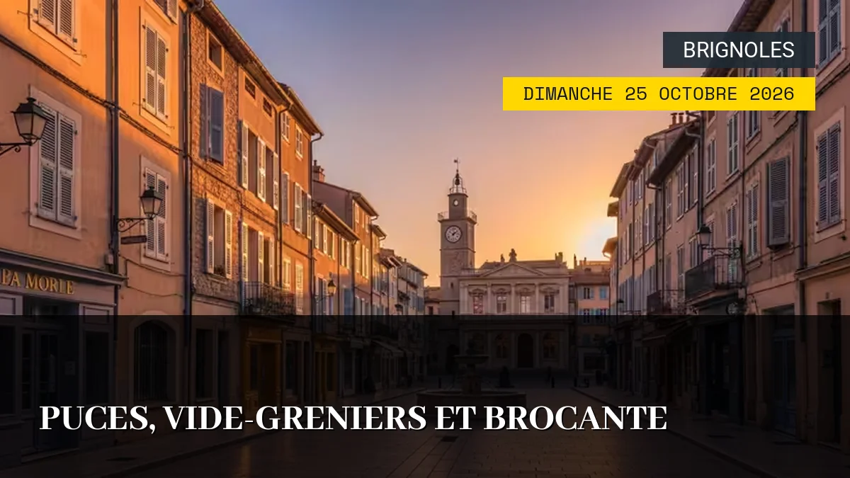 Affiche de l'événement : Puces, Vide-greniers et Brocante – Dimanche 25 Octobre 2026