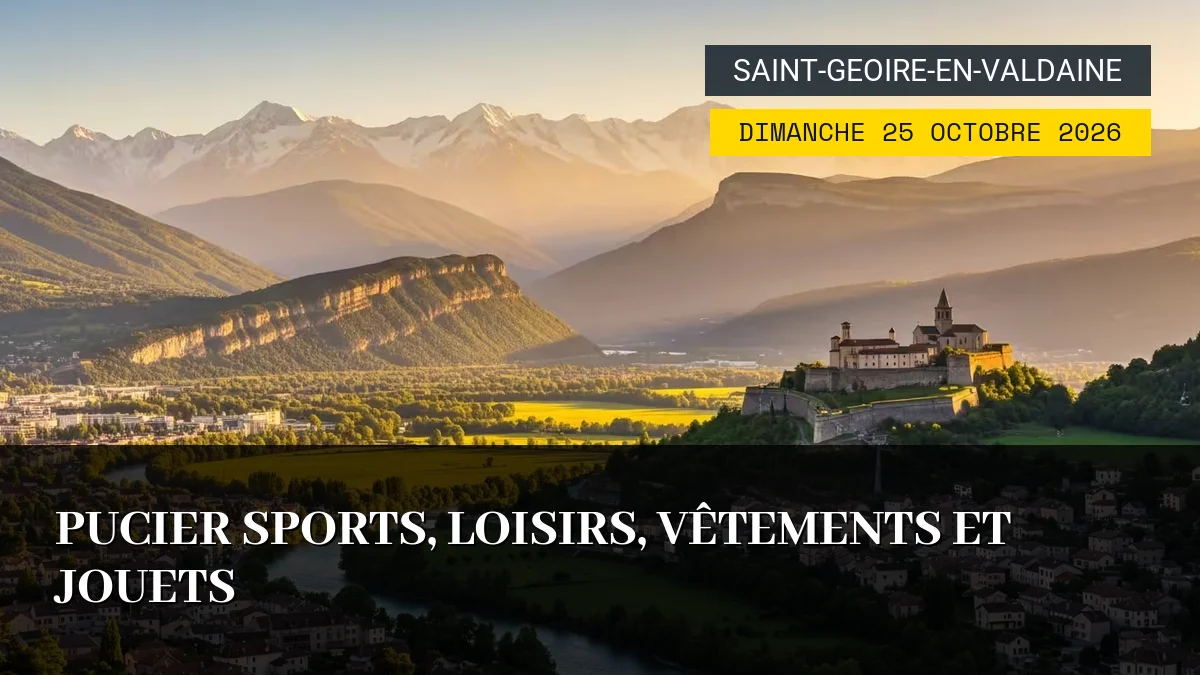 Affiche de l'événement : Pucier Sports, Loisirs, Vêtements et Jouets – Dimanche 25 Octobre 2026