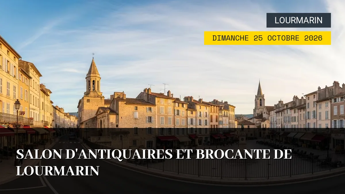 Affiche de l'événement : Salon d&rsquo;Antiquaires et Brocante de Lourmarin – Dimanche 25 Octobre 2026