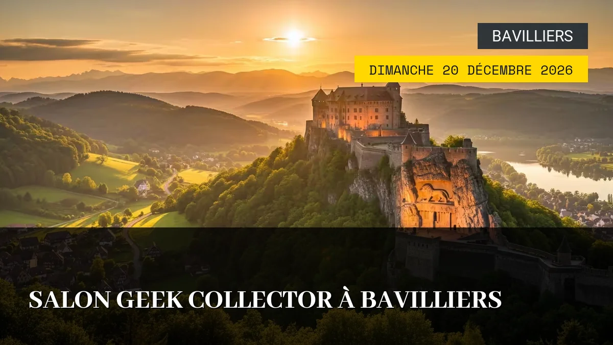 Affiche de l'événement : Salon Geek Collector à Bavilliers – Dimanche 20 Décembre 2026