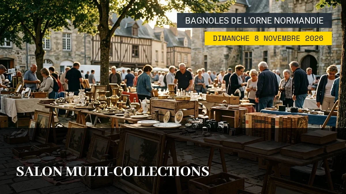 Affiche de l'événement : Salon Multi-Collections – Dimanche 8 Novembre 2026