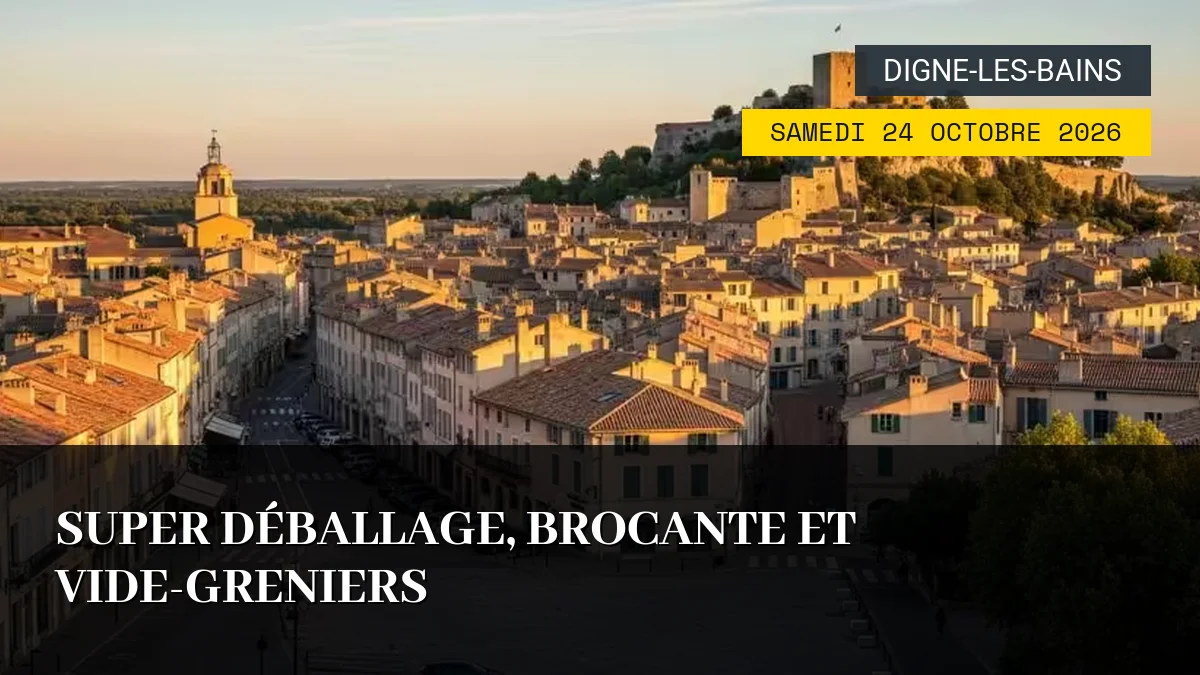 Affiche de l'événement : Super Déballage, Brocante et Vide-Greniers – Samedi 24 Octobre 2026