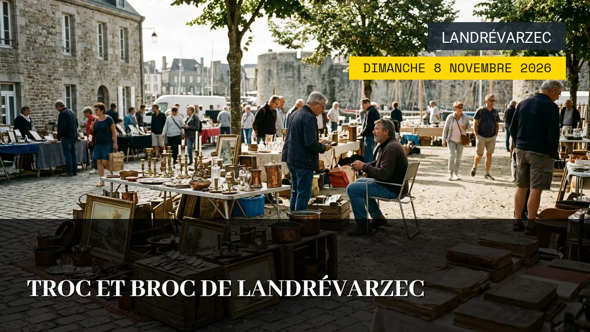 Affiche de l'événement : Troc et Broc de Landrévarzec – Dimanche 8 Novembre 2026